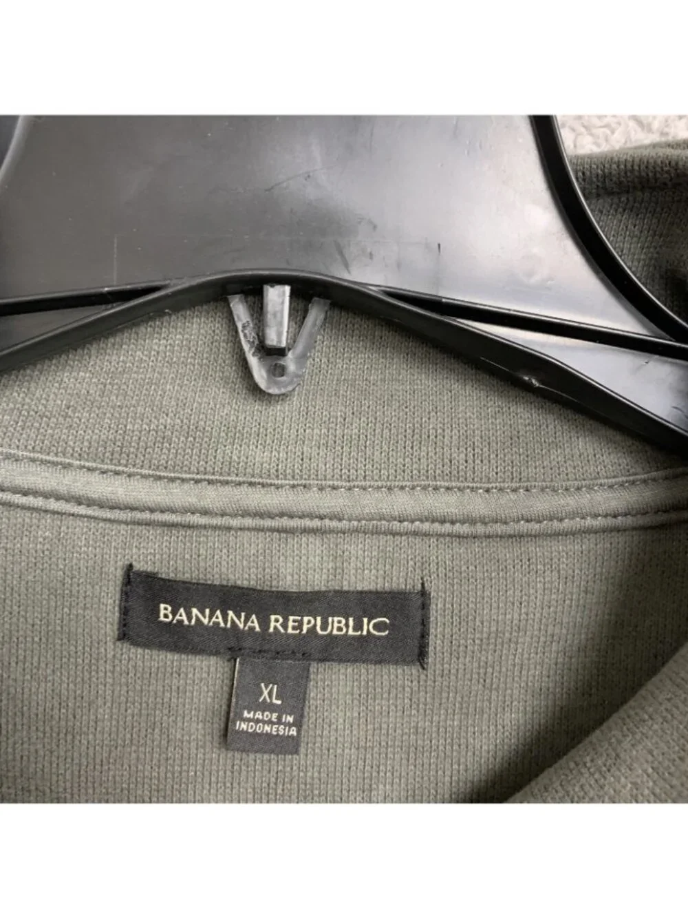 Banana Republic Men's Size XL Green 1/4 Zip Pullover Sweatshirt n1286